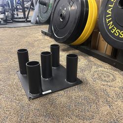 Steel barbell holder, holds up to 5 barbells