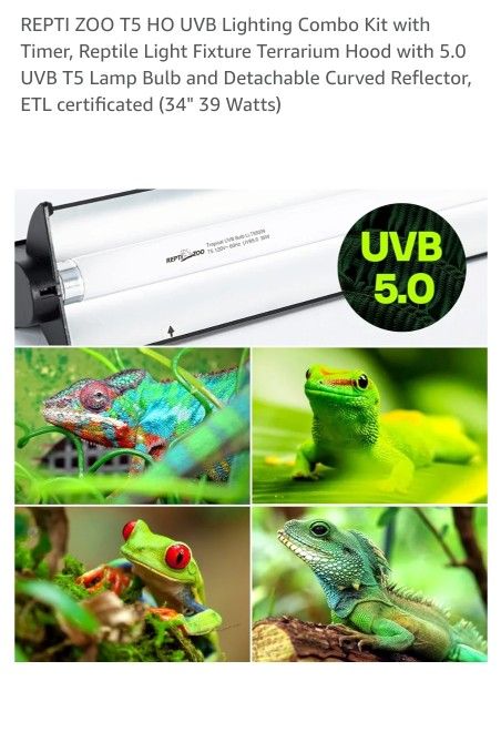 HO T5 UVB 39W Lighting Kit For Reptiles 