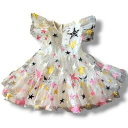 NWT Lola and the Boys White "Super Star Party" Tulle Dress (Size 6T)