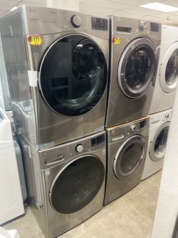 Lg Thin Q Used Washer 4.5 Cu Ft And New Dryer Gas Smart