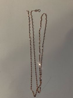 10k Rose Gold Mirror Necklace