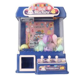 Wedinard Mini Doll Grabber Toy, Interactive 10 Eggshell Improve Fine Motor Skill Doll Grabber Game Machine for Home Play (Blue)