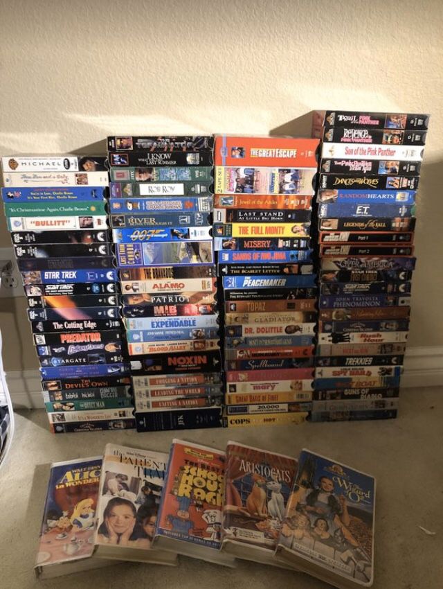 Lot of (90) 80’s90’s Vintage VHS Tapes