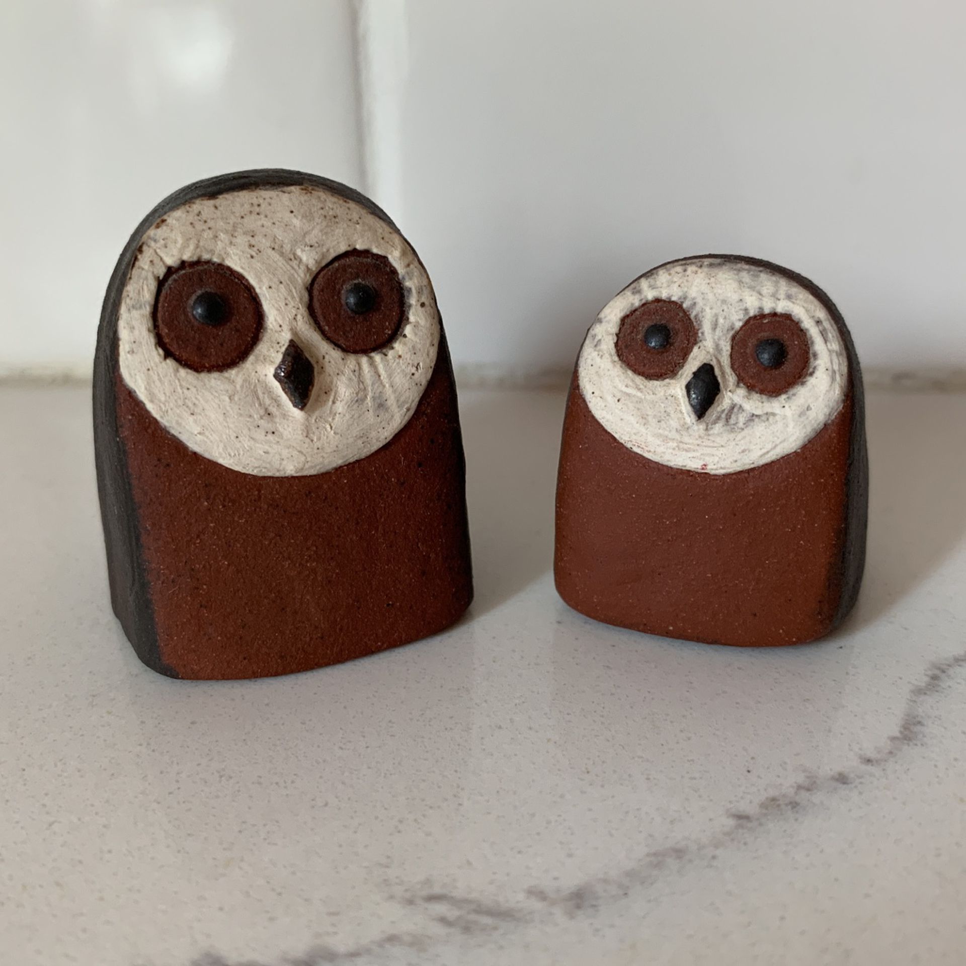 Thyssen Keramik Stoneware Owl Figurines Danmark