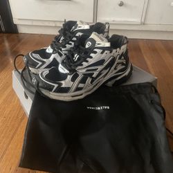 balenciaga runners black white With Box And Bag