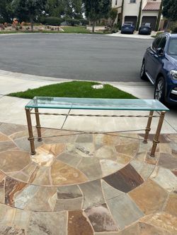 Glass top metal table FREE