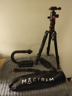 MACTREM 90in 2-in-1 Tripod & Monopod Aluminum Heavy Duty Travel Tripod | 360° Ball Head & More
