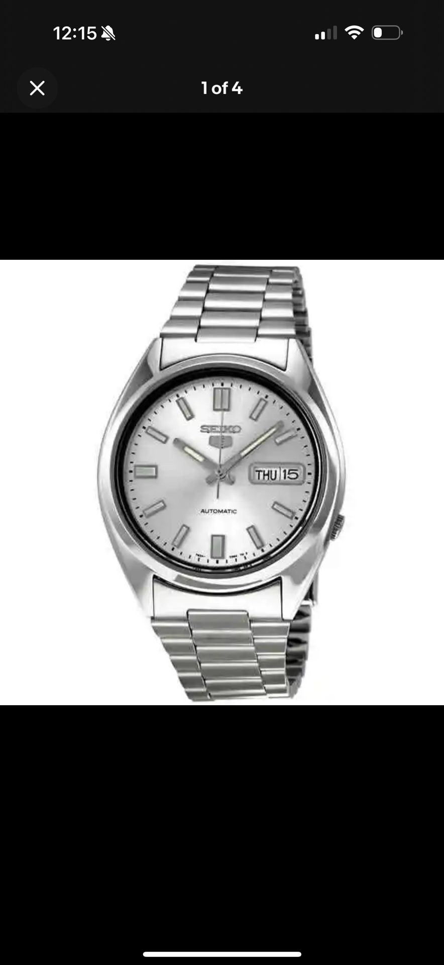 Seiko 5 Automatic Silver Dial Stainless Steel Men's Watch SNXS73