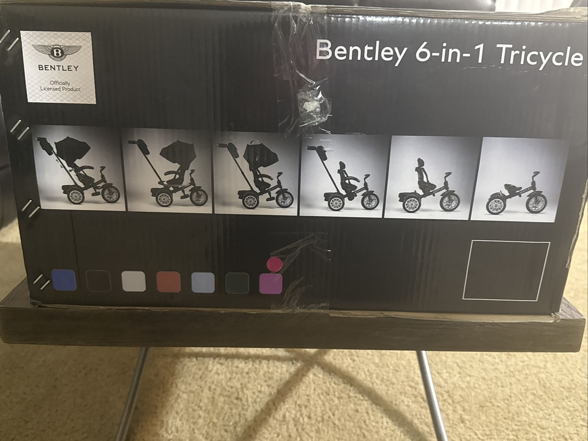 Brand New Bentley 6-in-1 Fuchsia Pink Tricycle