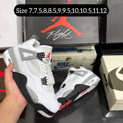 Nike Air jordan 4 retro White Cement Size 7,7.5,8,8.5,9,9.5,10,10.5,11,12 