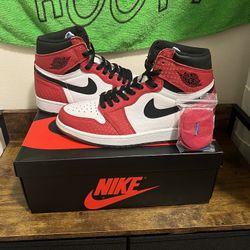 Jordan 1 Retro High Spider-Man Origin Story size 9.5 Og All (READ DESCRIPTION)
