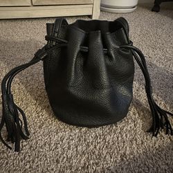 Cross Body Bucket Bag With Fringe Detail 