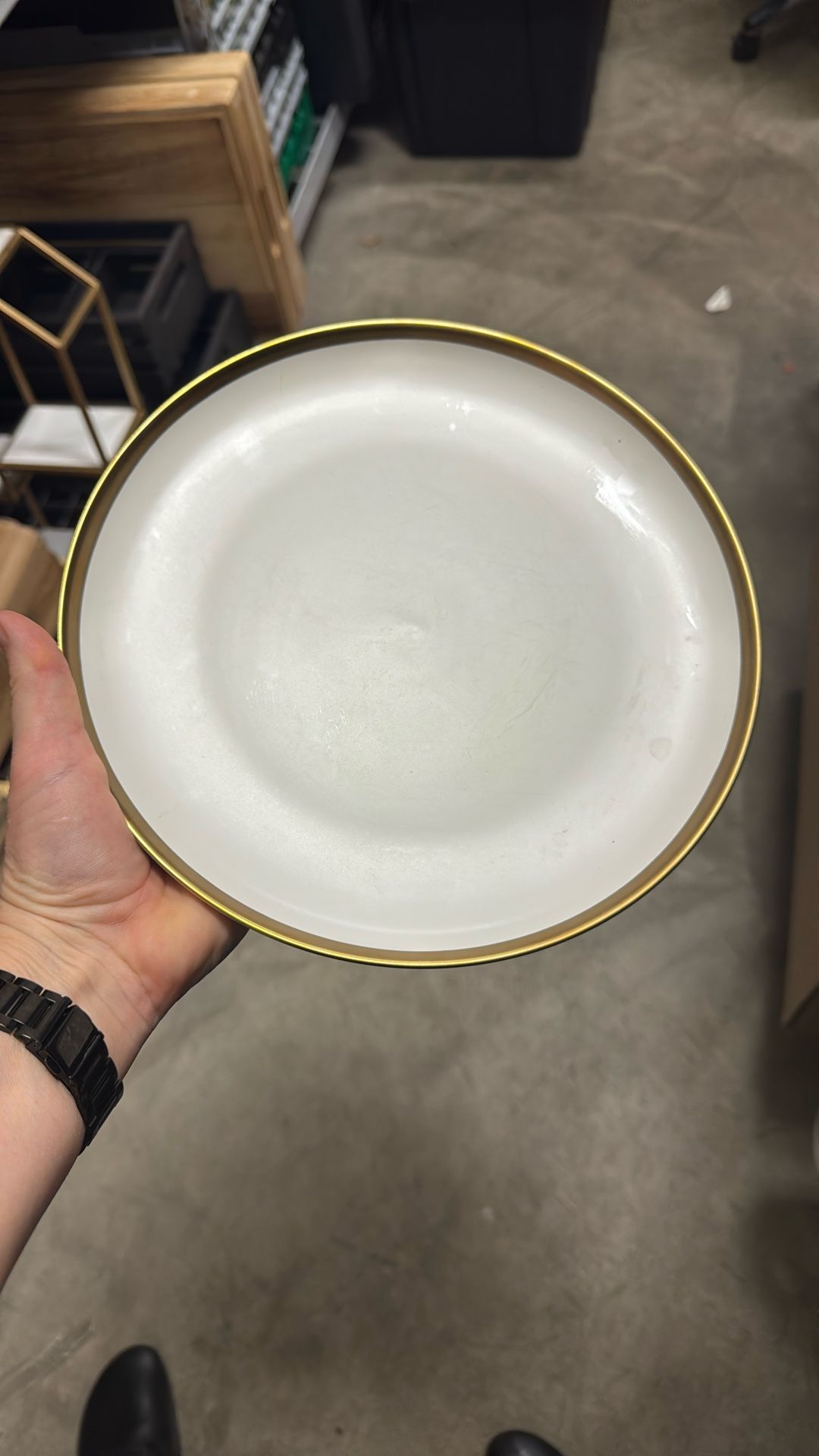 Gold Rimmed White Dinner Plates