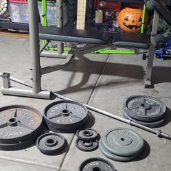 TSA Total Sports America Bench Press Set