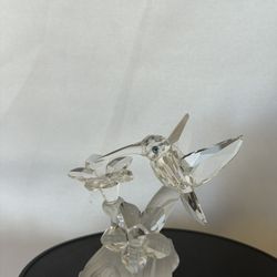Swarovski Crystal Hummingbird on Flower Bird Retired Rare