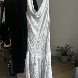 White House Black Market Silver Dress