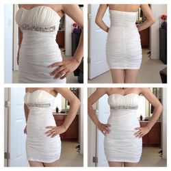 White jeweled sparkly dress