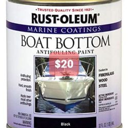 Rust-Oleum Available 207012 Marine Flat Boat Bottom Antifouling Paint, 1-Quart, Black

