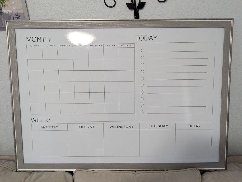 XL Oversized Magnetic White Board Calendar