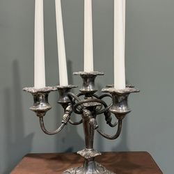 Vintage Silver-Plated 5-Arm Candelabra
