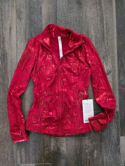 Lululemon Limited Edition Women’s Define Jacket 20YR Manifesto Foil Dark Red 
Size 6