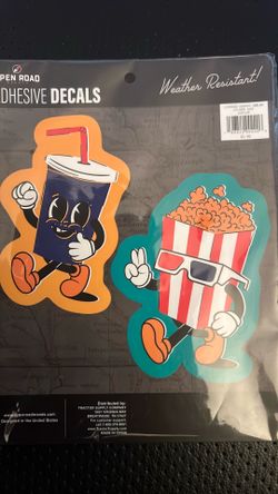 Movie night weather resistant stickers
