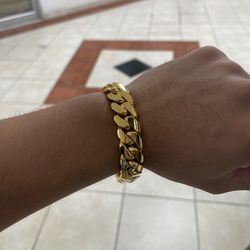 🥇 16 MM MIAMI CUBAN LINK 8.5” ✨👑 GOLD OVER SILVER BRACELET