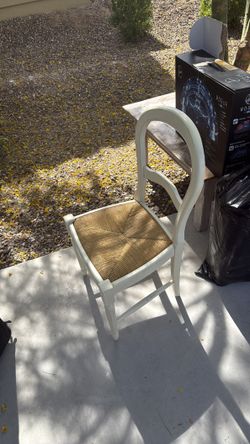 Wooden White Chair