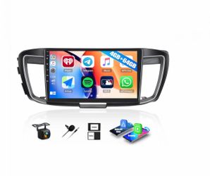 Car Stereo Radio Honda Accord 2016-2017 for OEM Full Screen. Wireless CarPlay Android Auto, 9” Touch Screen Head Units, Backup Camera