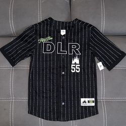 New Disneyland Resort Baseball Jersey XS Button Down Castle DLR 55 Disney 