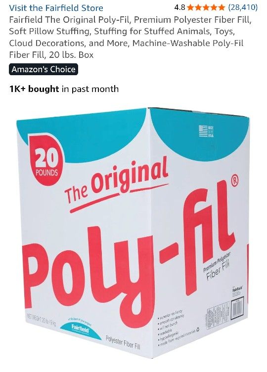 Premium Polyester Poly-Fil Stuffing
