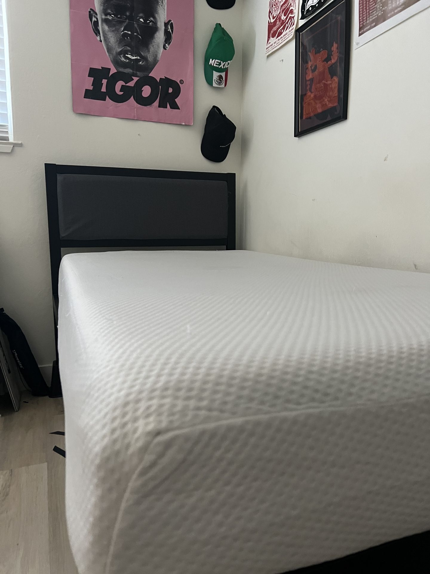 Twin XL Mattress + Bed Frame 