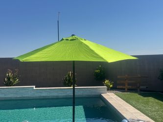 New green patio umbrella