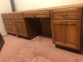 Solid Oak Desk And Top