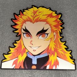 Rengoku Holographic Lenticular Anime Decal, Waterproof Peeker Sticker 