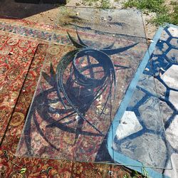 Vintage Silas Seandel Glass Coffee Table Brutalist Sculptural Bronze Base