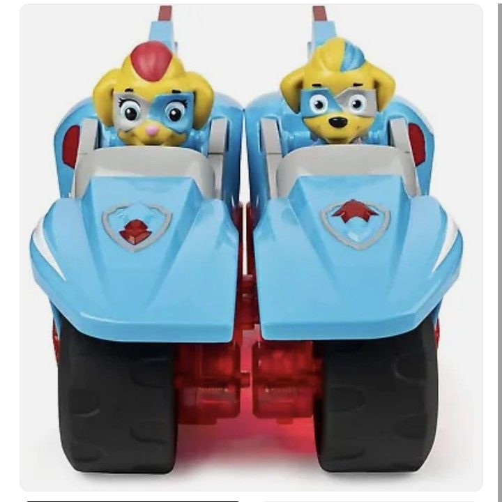 Paw Patrol Super Paws Mighty Twins Power Split Vehicle Light Up Cycles