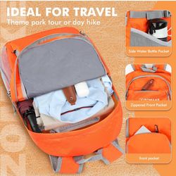 ZOMAKE Lightweight Packable Backpack 30L, Foldable Hiking Backpacks Water Resistant Compact Folding Daypack for Travel(Orange)