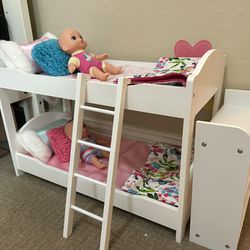 Wood Doll Bunk Beds