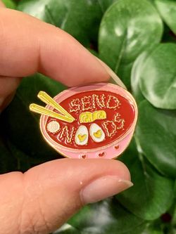 Send Noods Enamel Pin