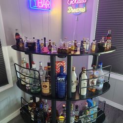Bar & All Bottles Of Liquors
