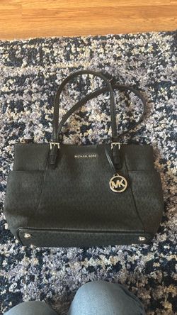 Michael Kors Black Leather Tote Bag