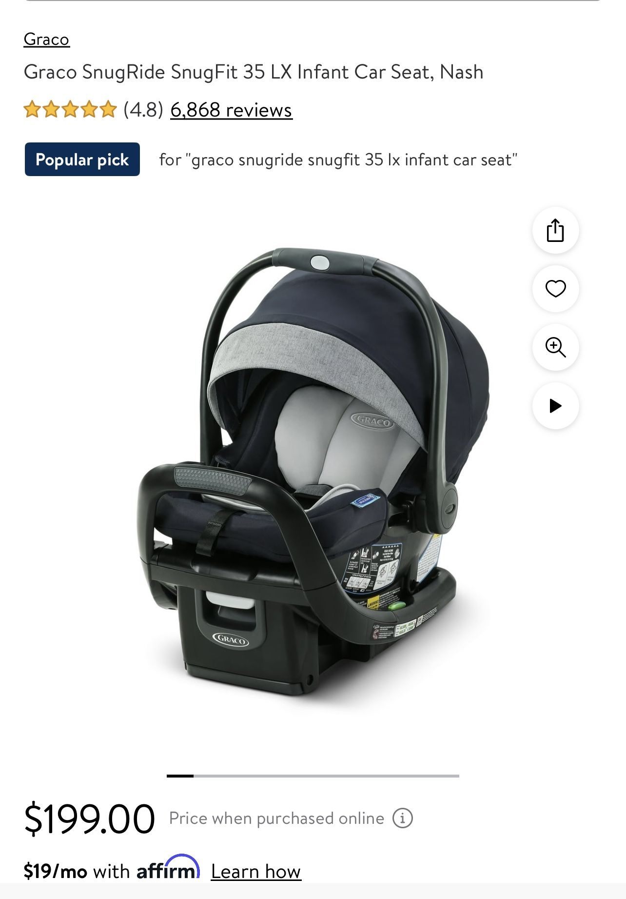 Graco SnugRide SnugFit 35 LX Infant Car Seat