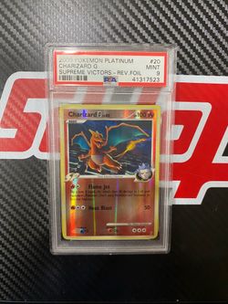 Pokemon platinum Charizard g #20 supreme victors reverse holo Psa 9