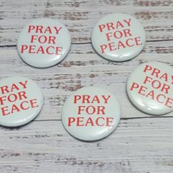 1990s Pray For Peace Protest Button Lot