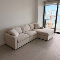 New Ivory Sectional Couch