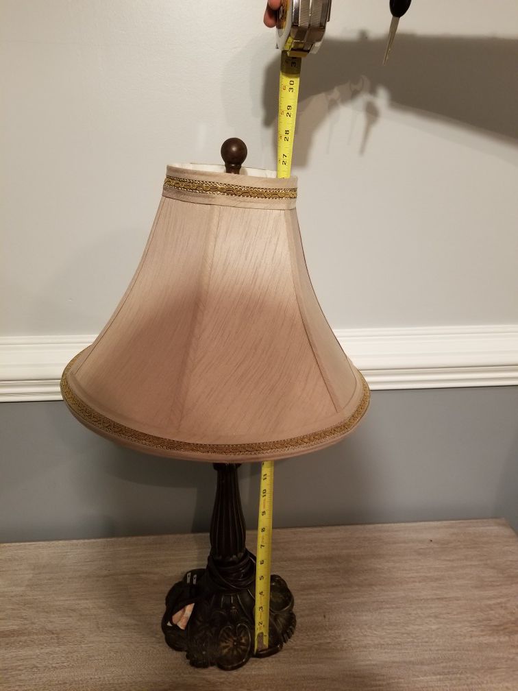 Lamp; antique metal finish-$10