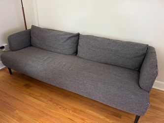 Gray Fabric Sofa with Dark Legs from CB2