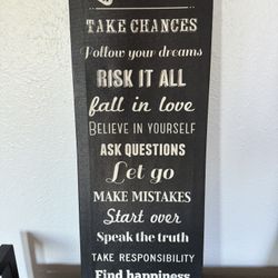 Life Rules Plaque, Home Decor