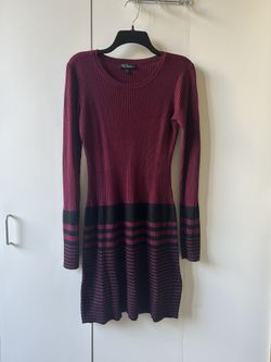 BCX sweater dress burgundy color size small